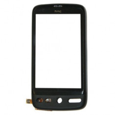 Carcasa rama fata geam sticla touchscreen digitizer capac spate baterie acumulator HTC Desire Negru Black Originala foto