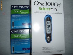 Glucometru OneTouch select mini + teste glicemie + ace foto