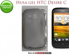 HUSA HTC DESIRE C SILICON GEL TPU S-LINE GRI - TRANSPORT GRATUIT POSTA RO! foto