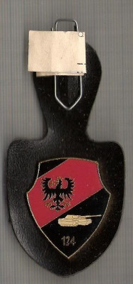 C391 Medalie militara -Panzerbataillon 134 -Germania -marime cca 87X42(30X36) mm, gr. aprox 15 gr. -starea care se vede foto