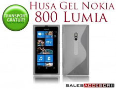 HUSA NOKIA LUMIA 800 SILICON GEL TPU S-LINE GRI - TRANSPORT GRATUIT! foto