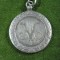 MEDALION VECHI DIN ARGINT CU MONOGRAM &quot; MV &quot; - DIAM. 3 CM - GREUT. 12 GRAME