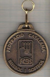 C447 Medalie FEDERACIO CATALANA -BEISBOL I SOFTBOL -SPANIA -Locul III ? -marime 39x44 mm, gr. aprox 23 gr.-starea care se vede