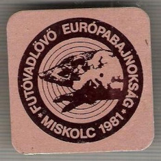 C449 Medalie vanatoate -Concurs European deTir Talere in Camp -Miskolc 1981 -Ungaria -marime 39x39 mm, gr. aprox 8 gr.-starea care se vede