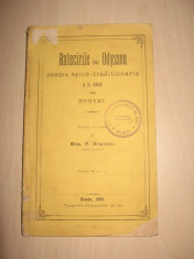 RATACIRILE LUI ODYSSEU - POEMA EPICO-TRADITIONAROA ON 15 CANTURI DUPA HOMERU- SIM. P. SIMONU - 1880 foto
