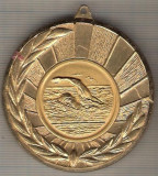 C444 Medalie NATATIE -BALCANIADA 1992 -GRECIA -marime 60x64 mm, gr. aprox 74 gr.-starea care se vede