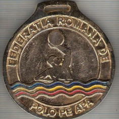 C458 Medalie -FEDERATIA ROMANA DE POLO PE APA -2009 -marime 60x65 mm, gr. aprox. 96 gr.-starea care se vede