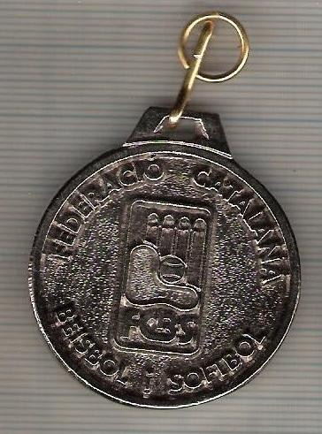 C446 Medalie FEDERACIO CATALANA -BEISBOL I SOFTBOL -SPANIA -Locul II ? -marime 39x44 mm, gr. aprox 22 gr.-starea care se vede