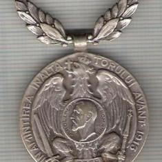 C487 Medalie IN AMINTIREA INALTATORULUI AVANT 1913 -DIN CARPATI PESTE DUNARE LA BALCANI-marime 49x33 mm, gr. aprox. 18 gr.-starea care se vede