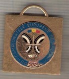 C475 Medalie TIR -CAMPIONATELE EUROPENE DE TALERE -ROMANIA 1970 -marime 37x45 mm, gr. aprox. 21 gr.-starea care se vede