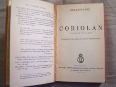 W.SHAKESPEARE - CORIOLAN, PUBLICATA IN 1940 foto