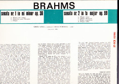 BRAHMS -SONATA NR,1 IN MI MINOR OP 38--SONATA NR,2 IN FA MAJOR OP 99 foto