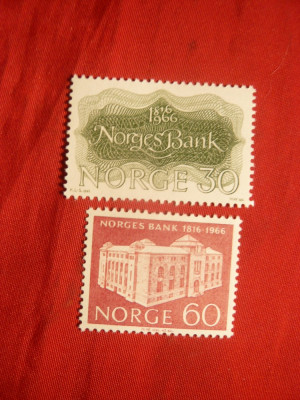 Serie-150 Ani Banca Norvegiei 1966 Norvegia , 2 val. foto