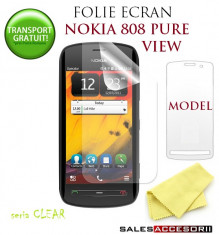 FOLIE NOKIA 808 PUREVIEW PURE VIEW PROTECTIE ECRAN (SET DE 2 BUC) - TRANSPORT GRATUIT! foto