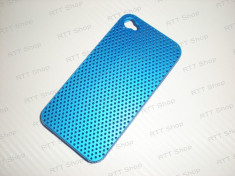 Toc Husa iPhone 4S Plastic. Albastru foto