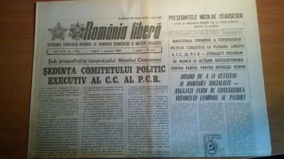 ziarul romania libera 4 noiembrie 1989 foto