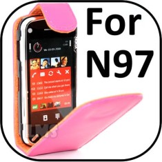 NOKIA N97 HUSA PIELE ROZA NOUA ! foto