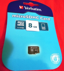 Carduri microSD 8gb, Verbatim, originale si sigilate - 35 lei! foto