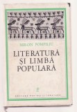Miron Pompiliu - Literatura si limba populara, 1967