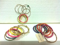 Set bratari fixe - metal auriu/ plastic color / &amp;quot;Forever 21&amp;quot;- Import SUA foto