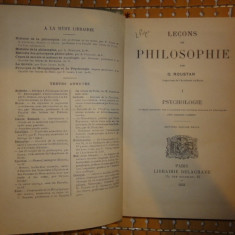 D. Roustan Lecons de Philosophie I Psychologie Librairie Delagrave 1921 7eme ed. revue