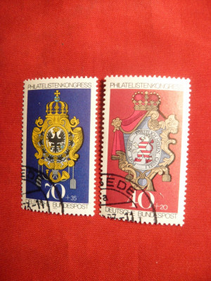 Serie- Blazoane - Congres Filatelie 1973 RFG 2 val.stamp. foto