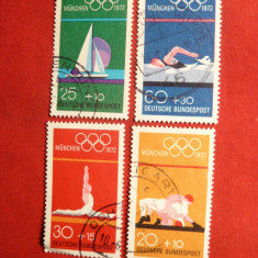 Serie Olimpiada Munchen '72 - RFG 1972, 4val.stamp.