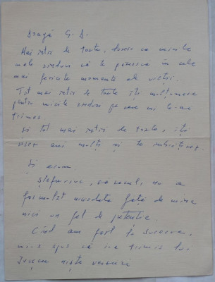Scrisoare a poetului si scriitorului Geo Bogza, 3 pagini, 1965, avangarda foto