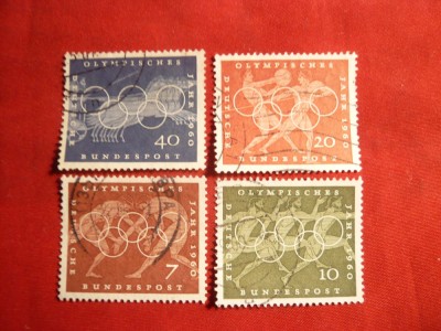 Serie Olimpiada Roma &amp;#039;60 - RFG 1960, 4val.stamp. foto