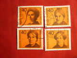 Serie I - Femei Celebre germane 1974 RFG ,4 val.stamp.