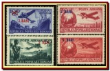 Romania 1952 - Aviatie valori mari cu supratipar, LP 319 + LP 319 a nestampilate