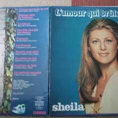 Sheila l'amour qui brule en moi 1976 disc VINYL lp muzica pop usoara disco VG+