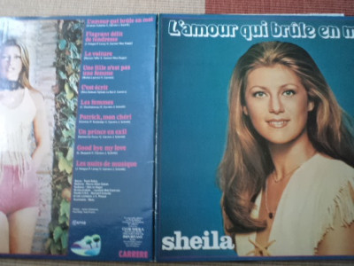 Sheila l&amp;#039;amour qui brule en moi 1976 disc VINYL lp muzica pop usoara disco VG+ foto