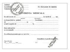 adeverinte medicale foto