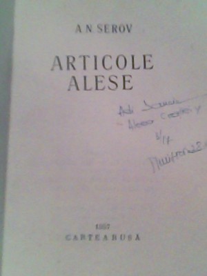 Articole alese-A.N.Serov foto