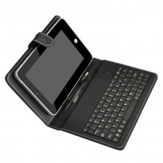 Husa 7 inch din piele cu tastatura pentru tablete (full USB/ mini USB / micro USB) foto