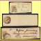 +++ Romania 1896-1897 - Set 3 benzi de ziare Spic de grau 1b brun (circulate)