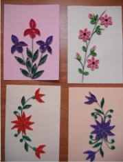 Felicitari Hand made, Quilling Cadou de 1 Martie,Nunta,Botez,Ziua Indragostitilor foto