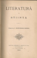 Literatura si Stiinta ( Director C. Dobrogeanu-Gherea ) - 1893