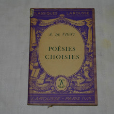 A. De Vigny - Poesies choisies - Larousse - 1935