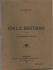 Hyperion / ION I.C.BRATIANU - editie 1916 foto