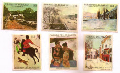 1968 PARAGUAY PICTURA 6V. MNH MONET PISSARRO BREITNER BRUEGEL SISLEY UTRILLO MNH foto