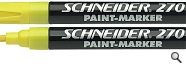 Paint marker Schneider M 270 GALBEN ( marker vopsea ), set 10 buc foto