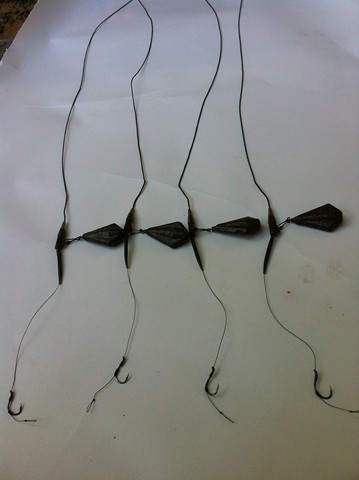 SET 4 MONTURI CRAP cu Lead Core si sistem plumb pierdut
