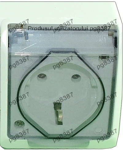 Priza cu impamantare si capac de protectie, fixare pe perete (P.T.) - 111846 Priza cu impamantare si capac de protectie, fixare pe perete (P.T.) - 111846