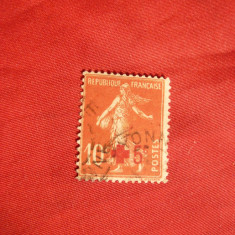 Serie- Cruce Rosie supratipar 1914 Franta ,1val.stamp.