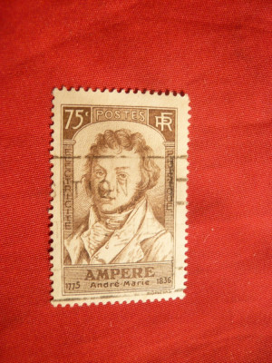 *Serie 100 Ani Ampere 1936 Franta ,1 val.stamp. foto