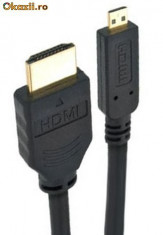 Cablu TV-Out Audio-Video micro HDMI LG P990 Optimus Dual 2x, LG Optimus 3D P920, Sony Ericsson XPERIA Arc S, etc.us foto