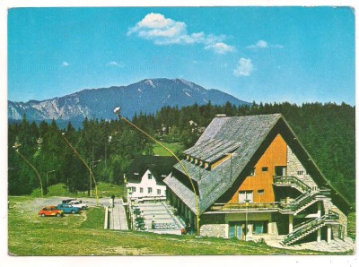 carte postala(ilustrata)-PREDEAL-Cabana Clabucet-sosire foto