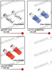 leduri pozitie T 10 LED ALBASTRU foto